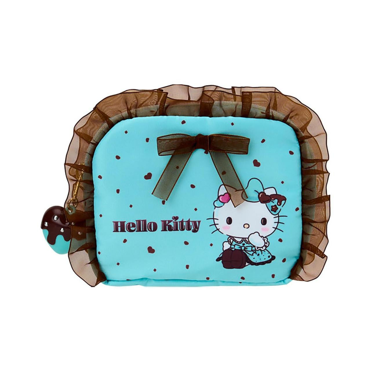 SANRIO | Hello Kitty Pouch 19.4 x 14.0 x 5.2cm (Choco Mint Series)