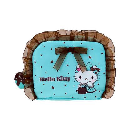 SANRIO | Hello Kitty Pouch 19.4 x 14.0 x 5.2cm (Choco Mint Series)