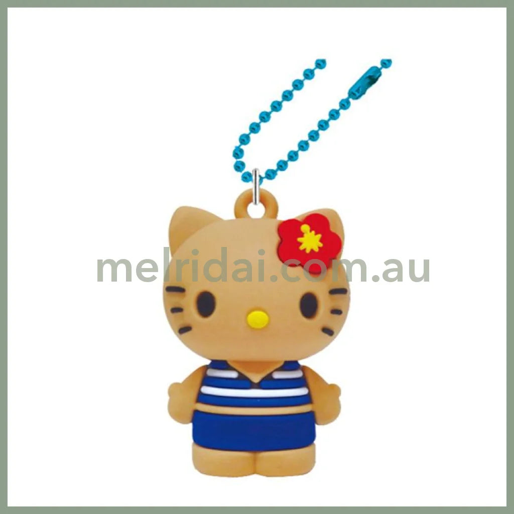SANRIO | Hello Kitty PVC Mascot Keychain 45×30×25mm (Y2K Tan Blue)