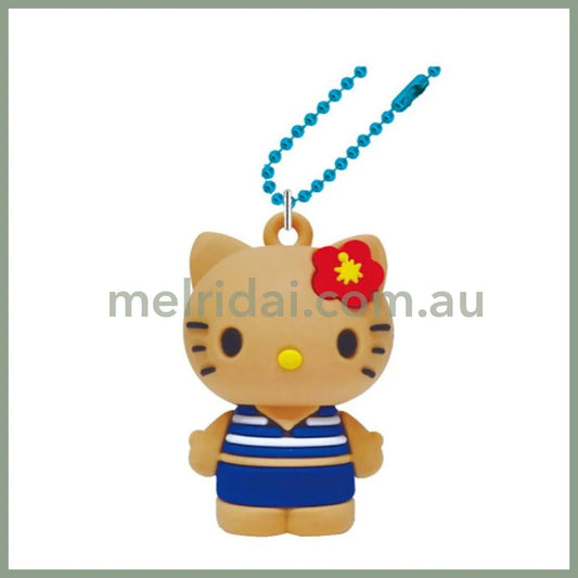 SANRIO | Hello Kitty PVC Mascot Keychain 45×30×25mm (Y2K Tan Blue)