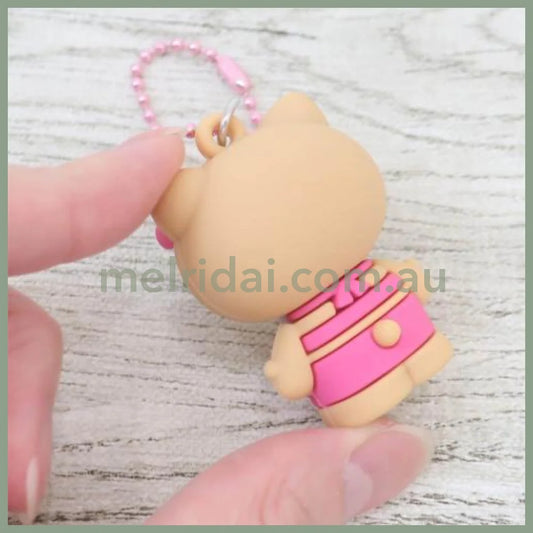 SANRIO | Hello Kitty PVC Mascot Keychain 45×30×25mm (Y2K Tan Pink)