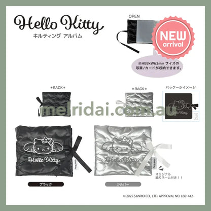 SANRIO | Hello Kitty Quilted Collect Card Album 105×115×30mm (Grey Angel)