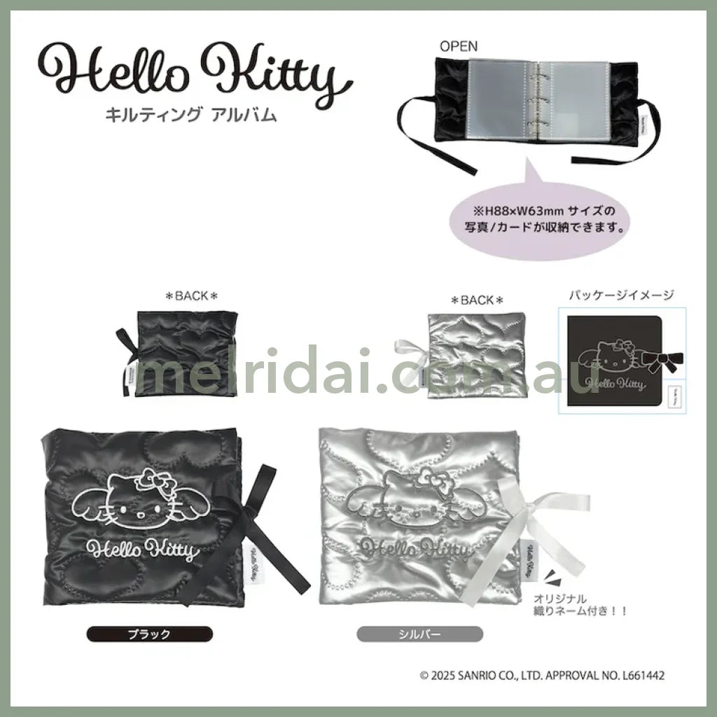 SANRIO | Hello Kitty Quilted Collect Card Album 105×115×30mm (Grey Angel)