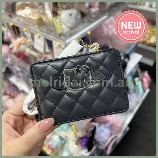 SANRIO | Hello Kitty Quilted Pass Case 105×150×40mm (Black Angel)