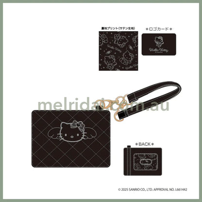 SANRIO | Hello Kitty Quilted Pass Case 105×150×40mm (Black Angel)