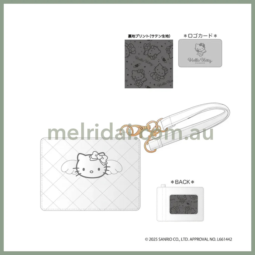 SANRIO | Hello Kitty Quilted Pass Case 105×150×40mm (Grey Angel)