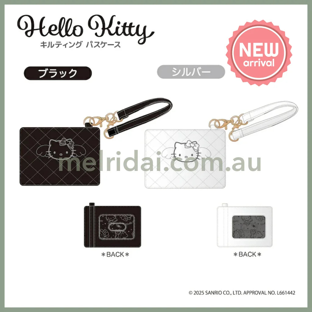 SANRIO | Hello Kitty Quilted Pass Case 105×150×40mm (Grey Angel)