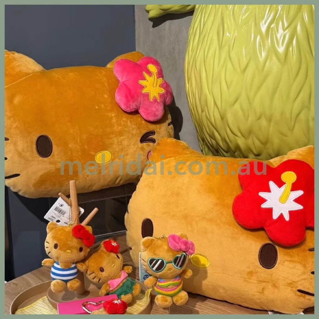 SANRIO | Hello Kitty Red Die cut Cushion Plush 430×330×110mm (Tan Swimsuit Party)