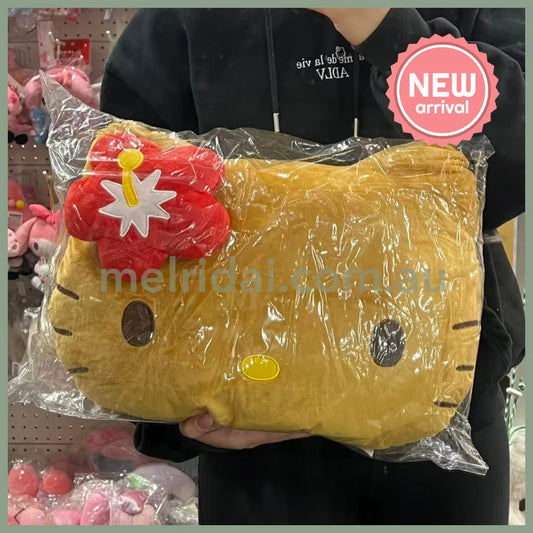 SANRIO | Hello Kitty Red Die cut Cushion Plush 430×330×110mm (Tan Swimsuit Party)