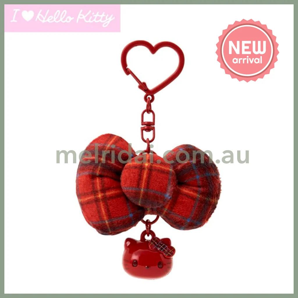 SANRIO | Hello Kitty Red Swaying Ribbon Charm Keychain 65×30×45mm (I Love Hello Kitty)