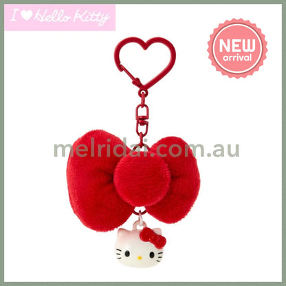 SANRIO | Hello Kitty Red Swaying Ribbon Charm Keychain 65×30×45mm (I Love Hello Kitty)