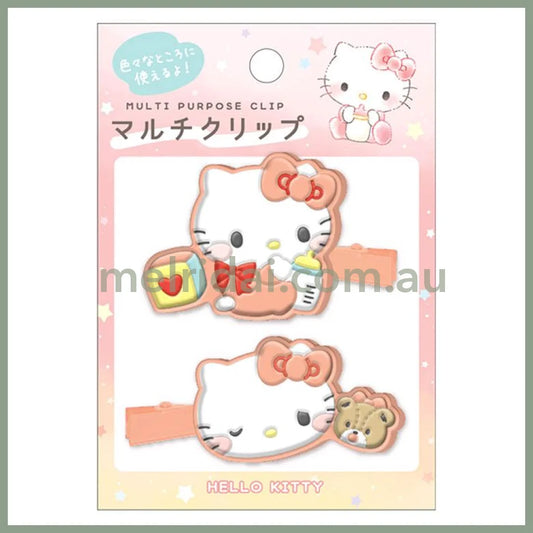 SANRIO | Hello Kitty Rubber Hair Clip Set Multi Purpose Clip 40×50mm (Baby)