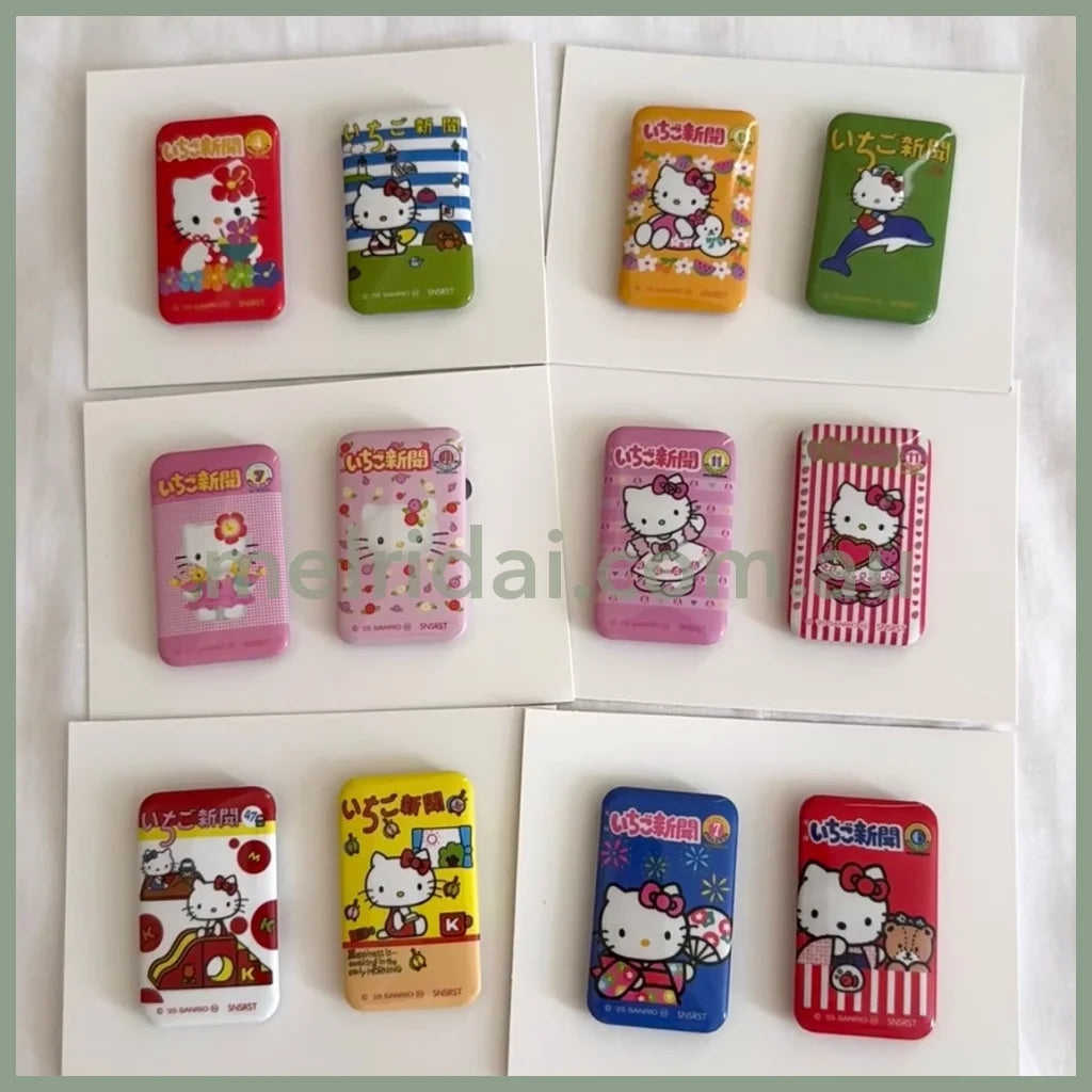 SANRIO | Hello Kitty Secret Can Badge 2 Set Blind Box A 30×8×48mm (Strawberry Newspaper 50th Anniversary)