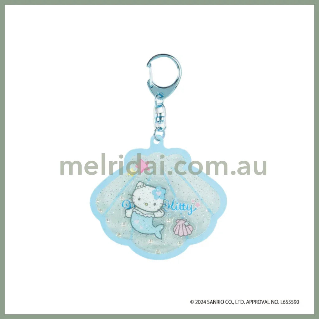 SANRIO | Hello Kitty Shaka Shaka Acrylic Keychain H54 x W64 x D7mm (Mermaid - Blue)