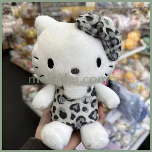 SANRIO | Hello Kitty Sitting Plush Toy Plush Doll 190×140×95mm (Leopard Grey)