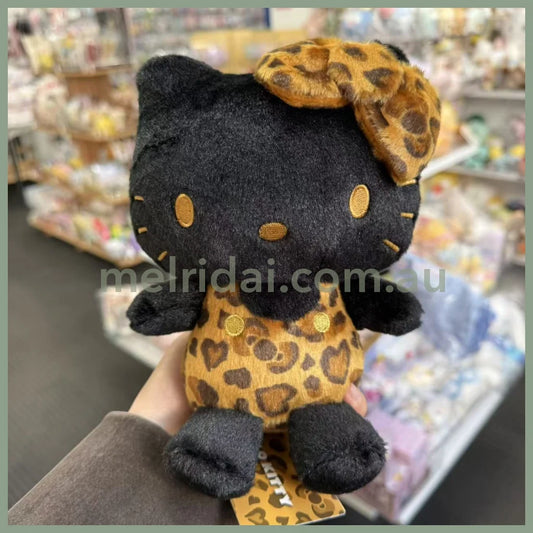 SANRIO | Hello Kitty Sitting Plush Toy Plush Doll 190×140×95mm (Leopard Yellow Black)