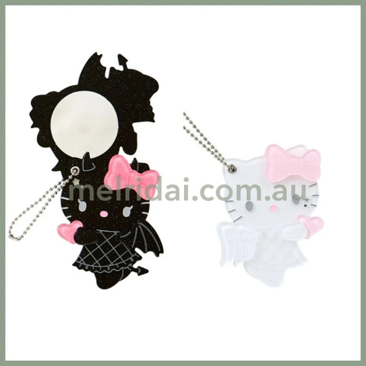 Sanrio | Hello Kitty Slide Mirror Keychain 8.6 X 6.0 1.0Cm (Angel Little Devil Design)