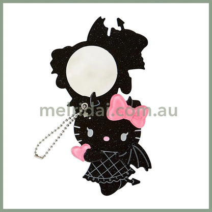 Sanrio | Hello Kitty Slide Mirror Keychain 8.6 X 6.0 1.0Cm (Angel Little Devil Design) (Black) 小恶魔