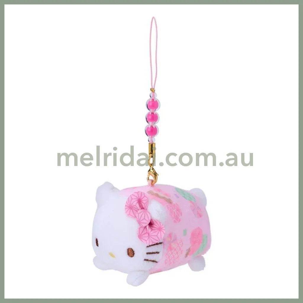 SANRIO | Hello Kitty Smartphone Strap Plush Mascot 7.5 x 5.3 x 4.7cm (Nagomi Pastel)