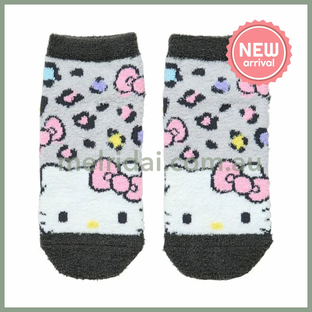 SANRIO | Hello Kitty Socks Mokomoko Fluffy 23-25cm (Leopard)