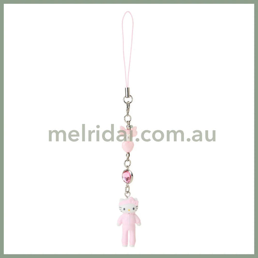 SANRIO | Hello Kitty Sporty Style Pink Strap Phone Charm 26×12×40mm (Sanrio Closet Collection)