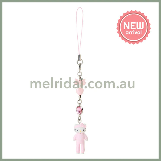 SANRIO | Hello Kitty Sporty Style Pink Strap Phone Charm 26×12×40mm (Sanrio Closet Collection)
