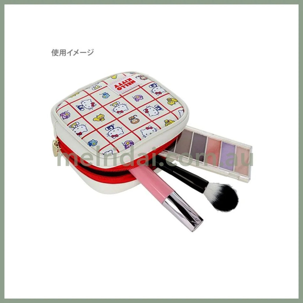 SANRIO | Hello Kitty Square Cosmetic Pouch 130×120×60mm (Vintage Retro)