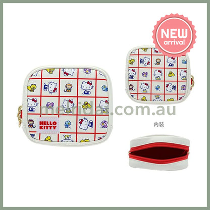 SANRIO | Hello Kitty Square Cosmetic Pouch 130×120×60mm (Vintage Retro)