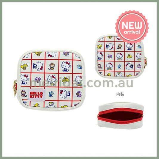 SANRIO | Hello Kitty Square Cosmetic Pouch 130×120×60mm (Vintage Retro)