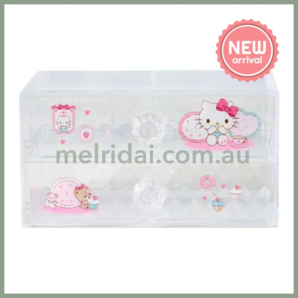 SANRIO | Hello Kitty Stacking Chest Drawer 163×93×90mm (Relaxing)