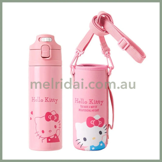 Sanrio | Hello Kitty Stainless Bottle With Strap Case 470Ml
