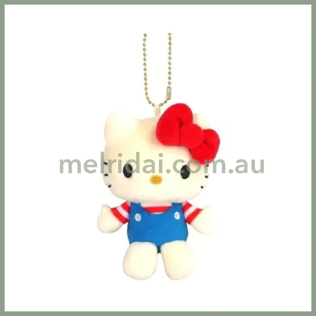 SANRIO | Hello Kitty Standard Blue Mascot Holder Plush Keychain 10cm Approx. (50th Anniversary)