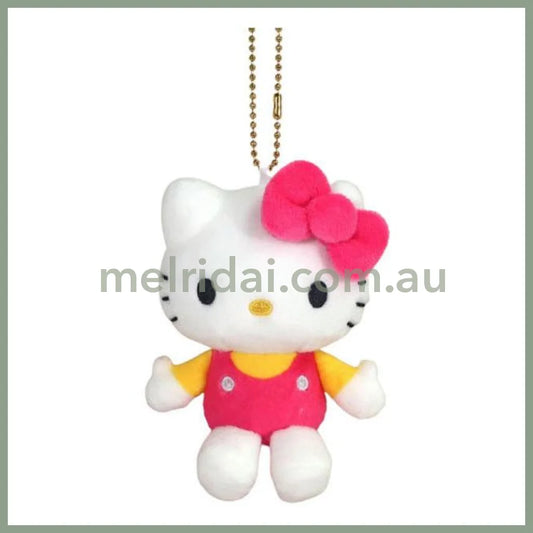 SANRIO | Hello Kitty Standard Pink Mascot Holder Plush Keychain 10cm Approx. (50th Anniversary)