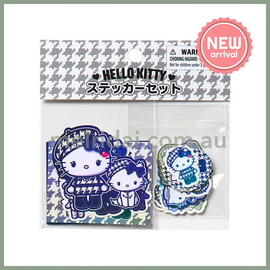 SANRIO | Hello Kitty Sticker 24pcs 100×3×105mm (Monochrome Girly Twin Coordinate)