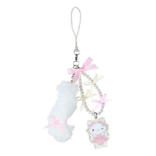 SANRIO | Hello Kitty Phone Strap 18.2 x 9.8 x 2.2cm (White Cat Ballerina)