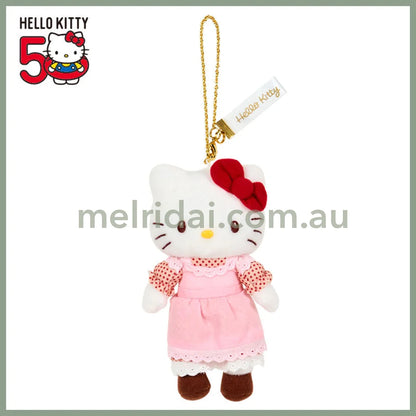 SANRIO | Hello Kitty Style up Long Leg Mascot Holder / Plush Keychain / Bag Charm 15×7×17cm (50th Anniversary Hello