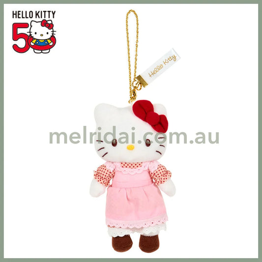 SANRIO | Hello Kitty Style up Long Leg Mascot Holder / Plush Keychain / Bag Charm 15×7×17cm (50th Anniversary Hello
