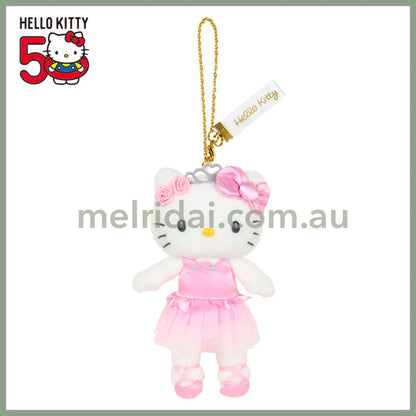 SANRIO | Hello Kitty Style up Long Leg Mascot Holder / Plush Keychain / Bag Charm 15×7×17cm (50th Anniversary Hello