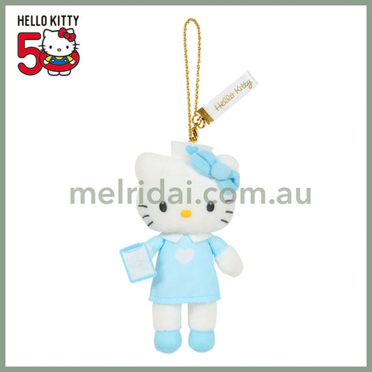 SANRIO | Hello Kitty Style up Long Leg Mascot Holder / Plush Keychain / Bag Charm 15×7×17cm (50th Anniversary Hello