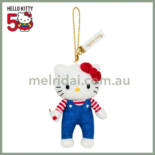 SANRIO | Hello Kitty Style up Long Leg Mascot Holder / Plush Keychain / Bag Charm 15×7×17cm (50th Anniversary Hello