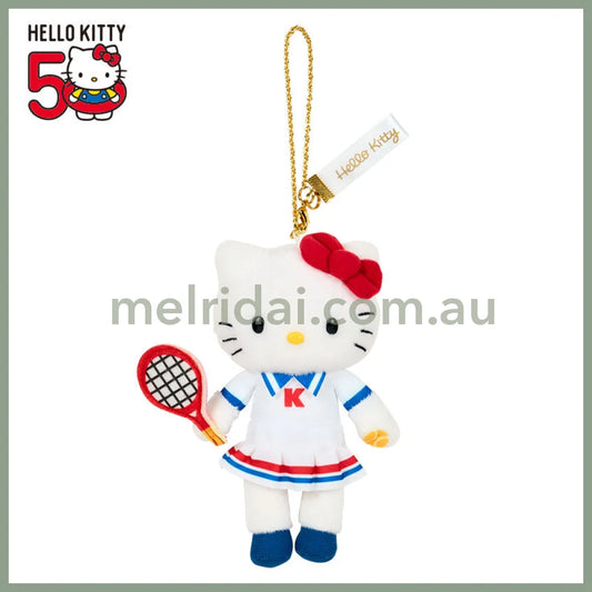 SANRIO | Hello Kitty Style up Long Leg Mascot Holder / Plush Keychain / Bag Charm 15×7×17cm (50th Anniversary Hello