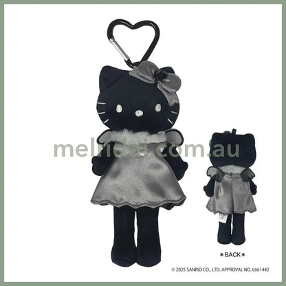 SANRIO | Hello Kitty Style Up Plush Keychain Bag Charm Mascot Holder 90x40x150mm (Black Angel)