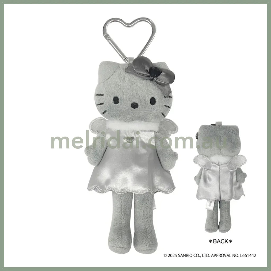 SANRIO | Hello Kitty Style Up Plush Keychain Bag Charm Mascot Holder 90x40x150mm (Grey Angel)