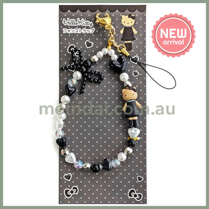 SANRIO | Hello Kitty Style-up Long Legged Phone Strap 124×72×11mm (Black)