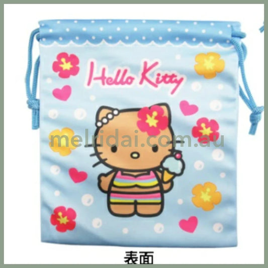 SANRIO | Hello Kitty Tan Drawstring Bag 200×165×5mm (Gogo Gal Collection)