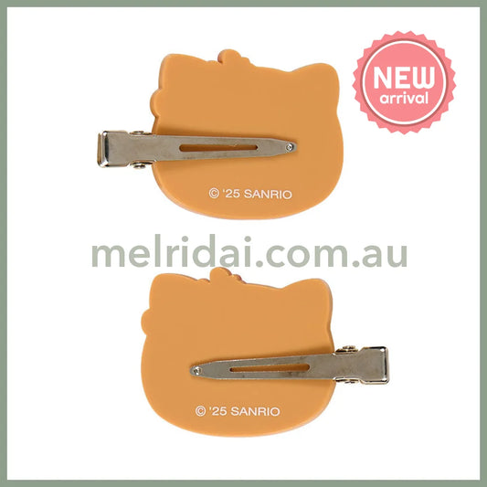 SANRIO | Hello Kitty Tanned Bangs Clip Hair Clip Set of 2 15×10.5×3.5cm (Endless Summer Vacation / Coconut Vacation
