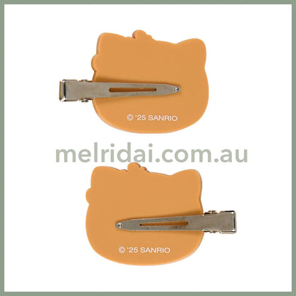 SANRIO | Hello Kitty Tanned Bangs Clip Hair Clip Set of 2 15×10.5×3.5cm (Endless Summer Vacation / Coconut Vacation