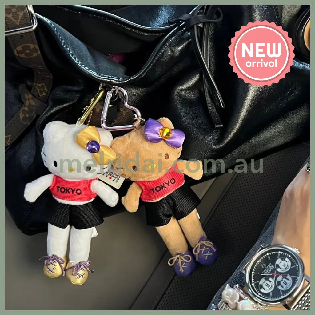 SANRIO | Hello Kitty Tanned Long Leg Style Up Mascot Holder Plush Keychain (World Sthletics Championships Tokyo 2025)
