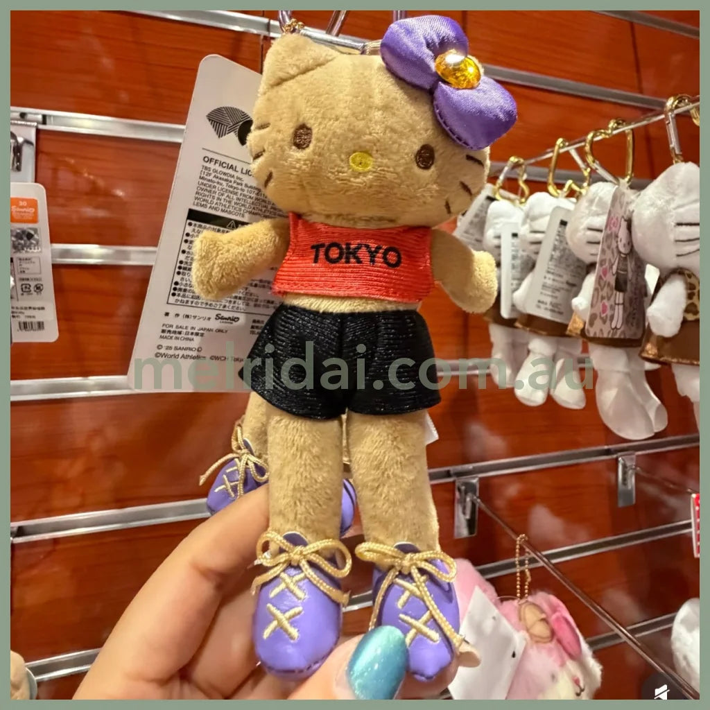 SANRIO | Hello Kitty Tanned Long Leg Style Up Mascot Holder Plush Keychain (World Sthletics Championships Tokyo 2025)