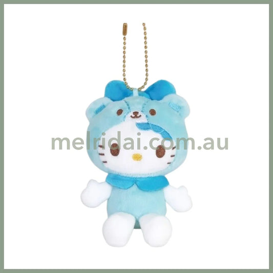 SANRIO | Hello Kitty Tiny Cham Blue Mascot Holder Plush Keychain 10cm Approx. (50th Anniversary)